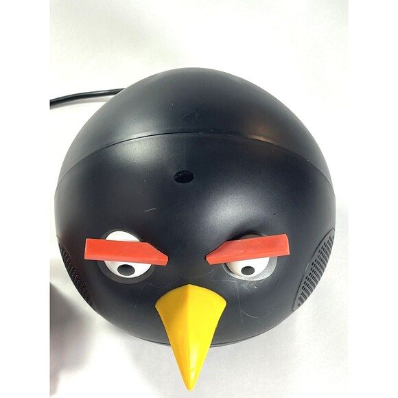 Gear4 Angry Birds Black Bird Speaker Only Bass Boost Aux Input Tested & Working - Picture 3 of 10